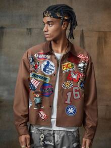 AXEPEAK Chemise décontractée mode homme à manches longues et coupe courte, automne