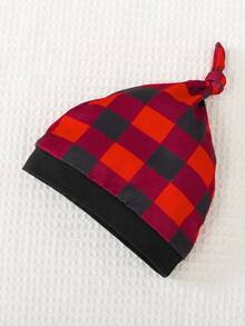 SHEIN Playful Pals 3件套婴儿男女宝宝圣诞字母印花长袖连体衣+南瓜图案裤子+帽子套装，秋季圣诞宝宝服装，男女宝宝圣诞套装，我的第一个圣诞节宝宝套装，男女宝宝通用服装，中性宝宝服装 - 彩色 - 查看 4