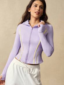 VARSIVA 女式插肩袖拉链修身运动夹克 - 彩色 - 查看 1