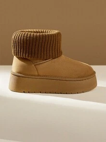 CUCCOO EASI 女士圆头平底雪地靴 - 棕色 - 查看 3