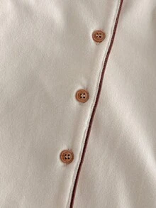 Loomiva 女童撞色长袖睡衣 - 杏色 - 查看 5