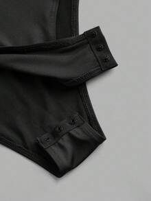 SHEIN EZwear 3pcs Women Square Neck Long Sleeve Tight Fitting Outfit, Suitable For Autumn/Winter