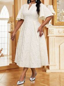 Fleurora Váy dự tiệc sang trọng, kín đáo cho tiệc cưới, tiệc cocktail, hòa nhạc/lễ hội âm nhạc cỡ lớn cho sinh nhật và sự kiện mùa xuân và mùa hè - Màu be - Xem 4