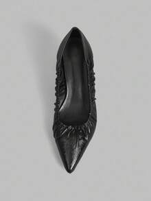 Ontre Women's Minimalist French Style High Heel Pumps - Black - View 5