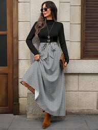 EMERY ROSE Vestido largo casual y elegante para mujer, otoño/invierno