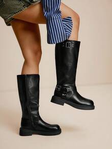 Rosivie Botas medianas hasta el tobillo de mujer de moda en color negro - Negro - Ver 3