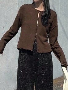 FRIFUL Women T-Shirts - Brown - View 2