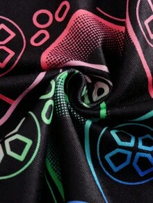 6pcs Boys' Minimalist Video Game Graphic Print Long Sleeve Snug Fit Pajama Set Kids Loungewear - Multicolor - View 7