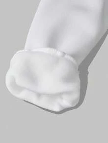 Sparklyn 2 件青少年字母印花连帽衫 + 美式绿色工装裤休闲街头套装，秋冬 - 黑與白 - 查看 6