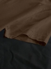 StreetHx Áo thun nữ mùa hè cổ chữ V ôm vừa vặn thêu chữ thập, áo thun tay ngắn cổ chữ V thêu họa tiết Anime văn hóa Punk - Cà phê nâu - Xem 4