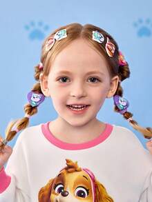 SHEIN | PAW Patrol 8pcs Set Of Cute Cartoon Girl Hair Rope Hairpin Hair Accessories Set Elastic Rubber Band Widened And Thickened To Prevent Pulling Hair Suitable For Tying Hair Clip Bangs - Multicolor - View 7