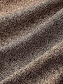 SHEIN MOD 驼色领口、前扣和收腰中长连衣裙 - 駝色 - 查看 4