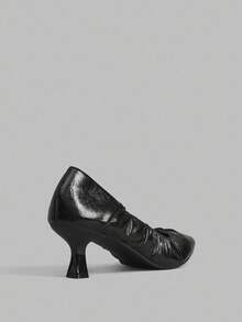 Ontre Women's Minimalist French Style High Heel Pumps - Black - View 3