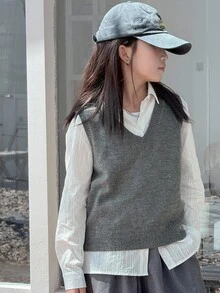 DAZY Tween Girls V-Neck Sweater Vest