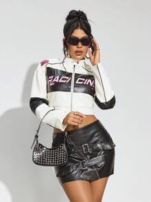 SHEIN ICON Quý cô, Túi xách tay nữ, Túi đeo vai, Túi Hobo, PU, Đen, Phong cách Biker, Phong cách xe máy, Thời trang, Cá nhân hóa, Đơn giản, Đa năng, Đường phố, Cô gái ngọt ngào và sành điệu, Cô gái nóng bỏng, Y2k, Cổ điển, Đinh tán, Cổ điển, Thanh thiếu niên - màu đen - Xem 6