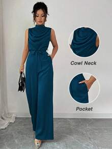 Elenzga Women Jumpsuits - Blue - View 1