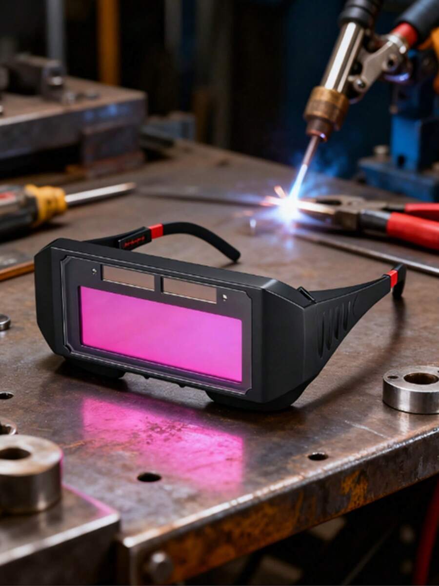 1pc Auto-Darkening Welding Glasses, Welder'S Safety Goggles With Anti-Glare For Welding, Torch, Arc Protection Halloween Decor, Back To School Wall Decor, Bedroom Curtains Living Room Decor Fall Decor,Christmas Decorations