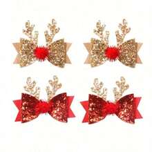 1/2pcs Pet Dog Cat Deer Themed Hair Clips, Suitable For Daily Use/Christmas