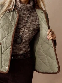 Florisole 女士休闲优雅绗缝棉服大衣