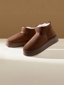 CUCCOO EASI Women's Winter Thick Sole Warm Classic Snow Boots For Christmas - Coffee Brown - View 5