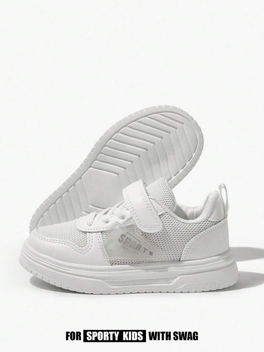 SHEIN 1 Pair Mesh Breathable Casual Sneakers, Fashionable Mecha Design, Lightweight, Non-Slip, Suitable For Students, Back To School Season