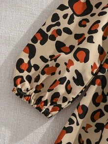 SHEIN 女婴可爱长袖公主裙，时尚自然风格，春秋季 - 彩色 - 查看 4