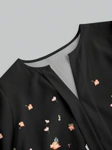 Shutterstock Glamance Damen Große Größen V-Ausschnitt Langarm Lässig Strickjacke, geeignet für Herbst Urlaub - Verschiedenfarbig - Übersicht 4