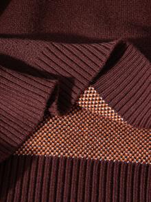 Nuevo llegado de otoño/invierno Suéter de cuello alto con jacquard estilo Fair Isle para niñas, apto para primavera, otoño, invierno, uso casual, actividades al aire libre, eventos escolares, reuniones familiares, fiestas festivas - Multicolor - Ver 7