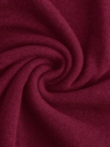 SHEIN EZwear Áo thun dài tay ôm sát cổ chữ V nhún eo nhiều màu sắc cho nữ, thường ngày & đa năng, mùa đông - Nhiều màu - Xem 9