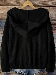 Linhara CURVE Plus Size Women Hooded Casual Elegant Pullover Sweater Top