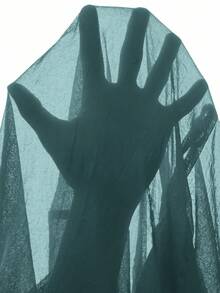 Aveloria Rosie Váy trà kiểu Pháp cổ điển lãng mạn mới, thiết kế rộng rãi tôn dáng, váy suông tay bồng vải lanh mỏng xếp nếp trễ vai thanh lịch màu trơn cho mùa hè - màu xanh lá - Xem 4