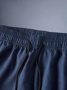 DRIFTMERE Pantaloni sportivi stile boyfriend da uomo con vita con coulisse e tasche con chiusura lampo, leggeri e traspiranti, per fitness, ciclismo, all'aperto, nuoto, corsa, asciugatura rapida, freschi, elastici, autunno & inverno, sport casual primavera estate – Guida regalo per la Festa del Papà - Blu - Visualizzare 5