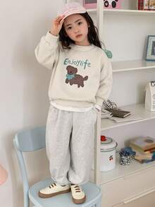 DAZY 女童休闲运动裤 - 灰色 - 查看 2