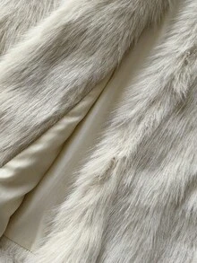 Sunspun 大码人造毛皮长袖夹克，杏色 - 杏色 - 查看 7