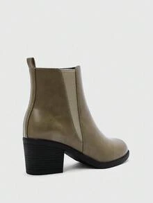 CUCCOO BIZCHIC Classic Retro Fashion Chunky High Heel Ankle Boots