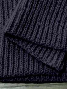 Elladie kids 女童（小）A字高领针织连衣裙 - 藏蓝色 - 查看 7