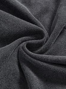 ROMWE Grunge Punk Y2K 复古水洗 3D 口袋装饰蓬松超大超低腰运动裤 - 黑色 - 查看 4