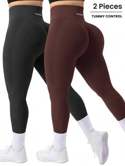 Easithlete Plus Size Seamless Graphic Print Leggings