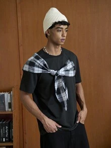 TOKVUE Men T-Shirts Men Clothes Tee Men Clothing Men T Shirts Streetwear Men T Shirts Japanese Tshirt Men - Black - View 4