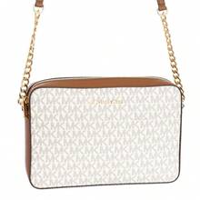 Michael Kors Jet Set Large Printed Logo Women Crossbody Bag Vanilla - Ivory - View 2