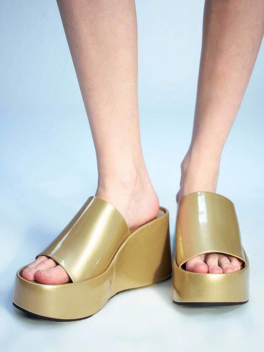 Sugerpunk Women's Fashion Platform Wedge Sandals, Summer - Yellow - View 1