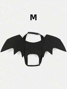 1PC Felt Pet Costume Halloween Black Bat Demon Wings Straps Vest For Medium Large Dogs Cats Funny Scary Party Festival Photo Props Pet Supplies - Black - View 13