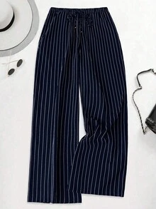 SHEIN LUNE Quần dài lưng thun co giãn thường ngày cỡ lớn cho nữ, Thu/Đông - Nhiều màu - Xem 3