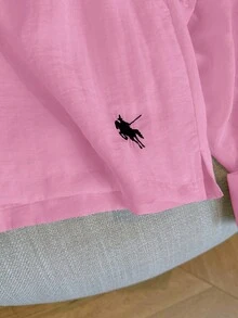 复古休闲宽松两件套，时尚百搭 - 粉色 - 查看 4