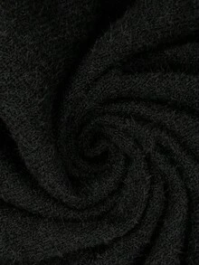 EMERY ROSE 大码优雅女式水貂毛皮串珠套头衫 - 黑色 - 查看 6