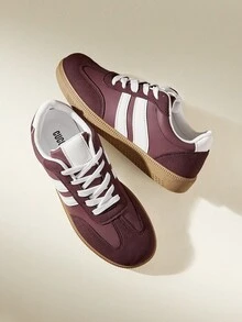 CUCCOO EASI Zapatillas casuales y versátiles de punta redonda para mujer para Navidad - Burdeos - Ver 6