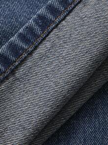 DAZY 女童蝴蝶结刺绣牛仔裤 - 藍色 - 查看 7