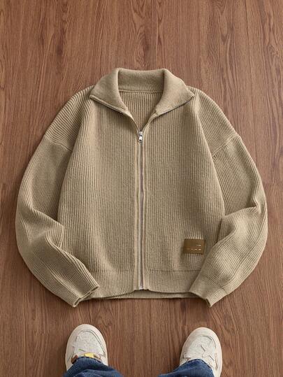 Manfinity Unisex 男士休闲纯色开衫，秋冬百搭