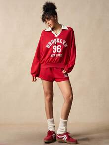 VARSIVA Damska bluza w kontrastowym kolorze, z długim rękawem i zamkiem błyskawicznym, luźna i uniwersalna - Wielokolorowe - Zobacz 2