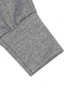 Manfinity Homme Quần nỉ nam dáng rộng có túi nắp, dây rút eo - Màu xám đen - Xem 7